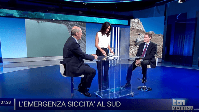 Intervista al TG1 Mattina: Marco Casini e Massimo Gargano fanno il punto sullo stato della risorsa idrica tg1